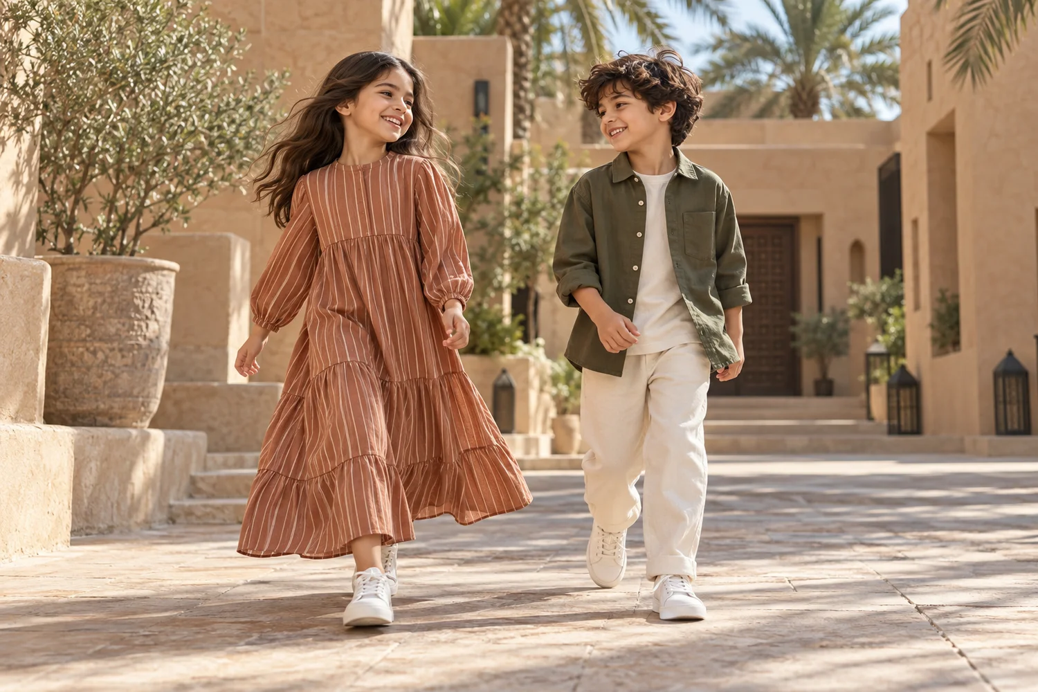 تشكيلة أطفال مرحة بألوان طبيعية